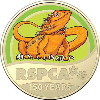 2021 $1 Australian RSPCA Coloured Uncirculated Coin - Lizard