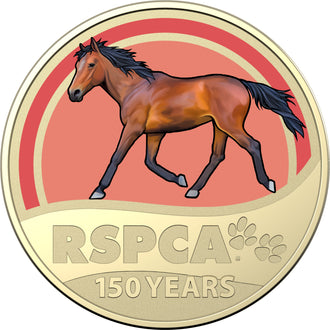 2021 $1 Australian RSPCA Coloured Uncirculated Coin - Horse