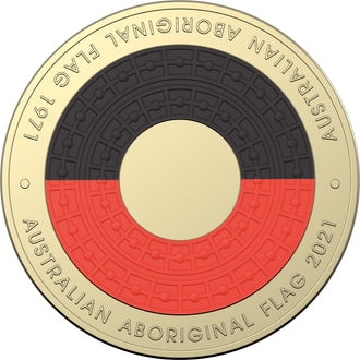 2021 $2 Aboriginal Flag Coloured Circulated Coin