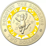 2021 $2 Australian Wiggles Coloured Circulated Coin - Dorothy the Dinosaur