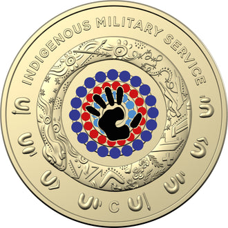 2021 $2 Australia Indigenous Military Service Coloured Circulated Coin