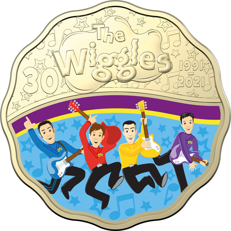2021 30 Years of the Wiggles 2-Coin Coloured Set