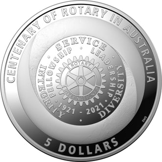 2021 Centenary of Rotary $5 Silver Proof Coin