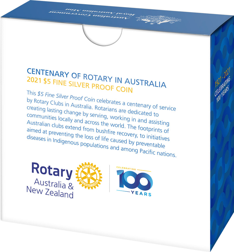 2021 Centenary of Rotary $5 Silver Proof Coin