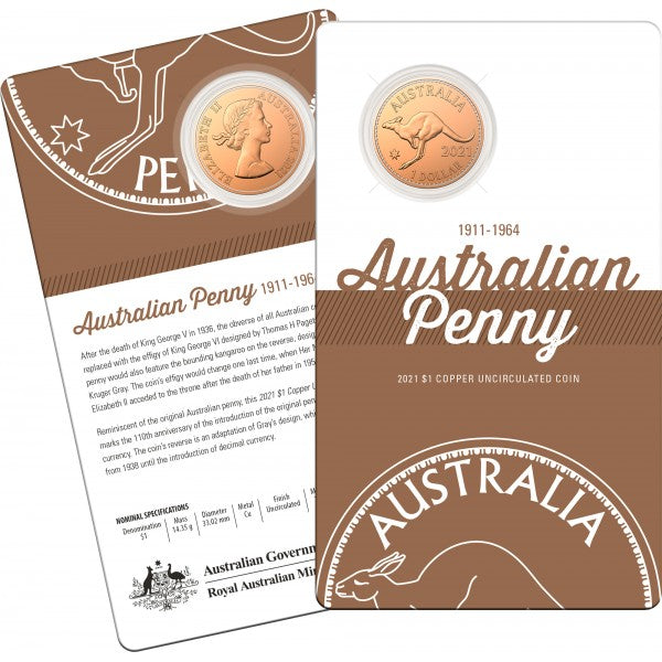 2021 110th Anniversary of the Australian Penny 2-Coin Set