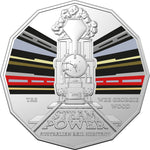2022 50c Australian Steam Trains Coloured Coin - TAS North Farrell Mine Tramway
