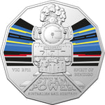 2022 50c Australian Steam Trains Coloured Coin - VIC Victorian Railways R Class R711