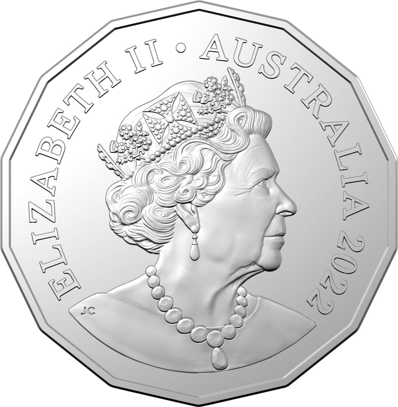 2022 Year of the Tiger 50c Tetra-Decagon Uncirculated Coin