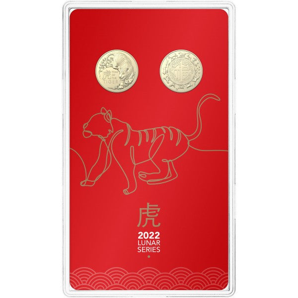 2022 $1 Lunar Year of the Tiger 2-Coin Uncirculated Coin
