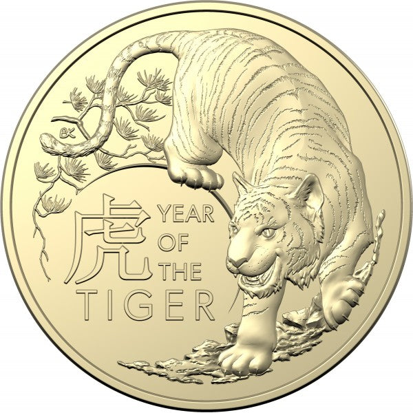 2022 $1 Lunar Year of the Tiger 2-Coin Uncirculated Coin