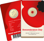 2022 $2 Australian Remembrance Day Red Poppy C-Mintmark Coin