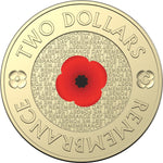 2022 $2 Australian Remembrance Day Red Poppy C-Mintmark Coin