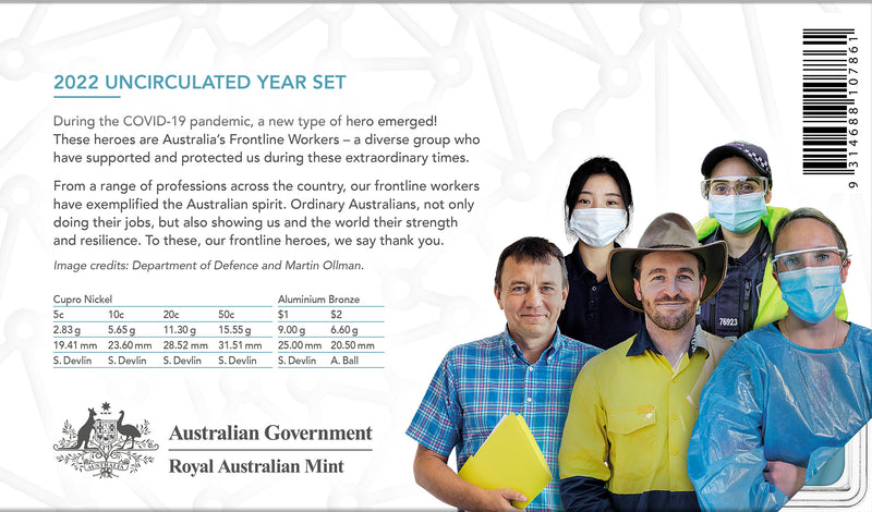 2022 Australian 6-Coin Mint Uncirculated Set