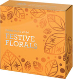 2024 Christmas Festive Florals 50c Coloured Fine Silver Proof Coin