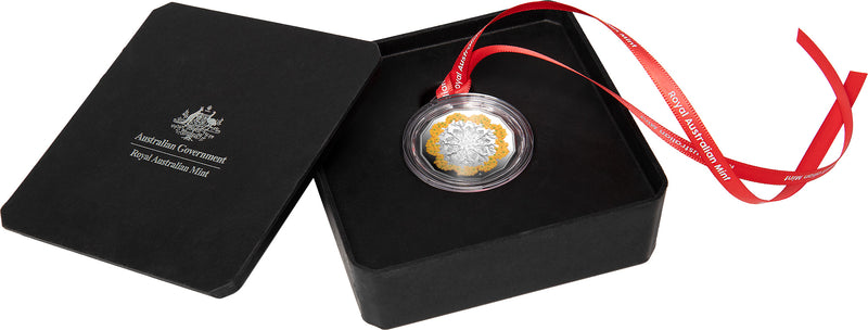 2024 Christmas Festive Florals 50c Coloured Fine Silver Proof Coin