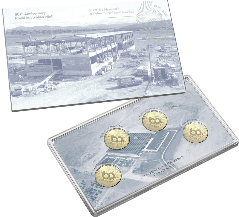 2025 $1 Mintmark and Privy Mark Four Coin Set - 60th Anniversary of the Royal Australian Mint