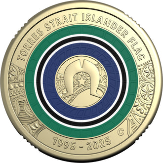 2025 $2 'C' Mintmark 30th Anniversary of the Torres Strait Islander Flag Coloured Coin