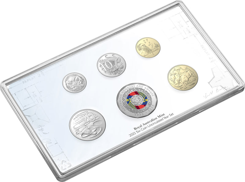 2025 Australia Six Coin Coloured Uncirculated Mint Set - 50 Years of the Australian Honours System