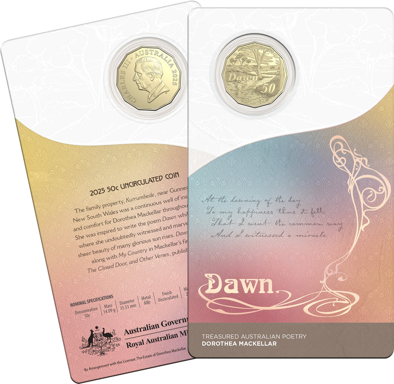 2025 50c Dorothea Mackellar 3-Coin Set