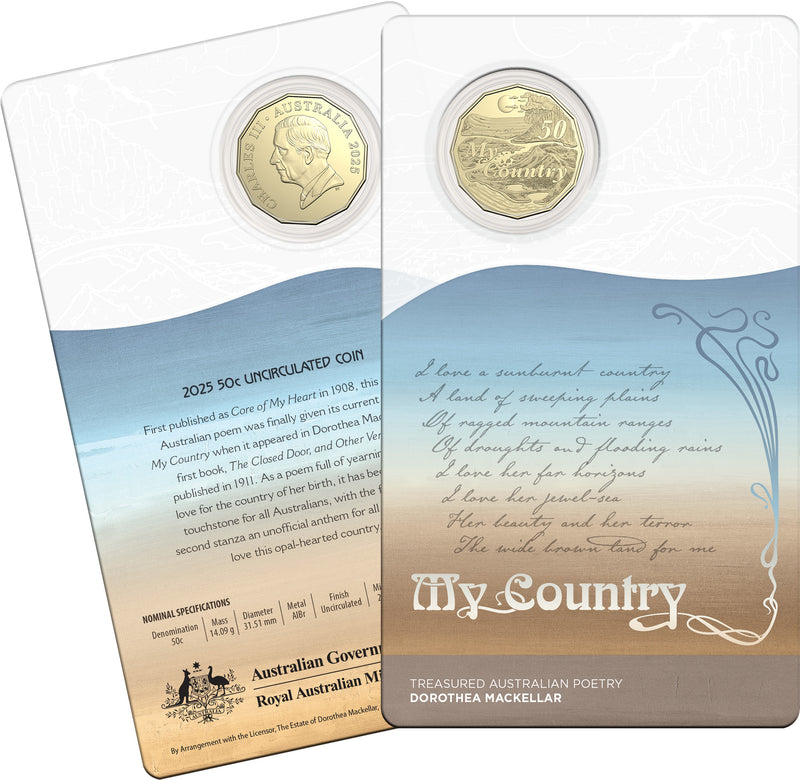 2025 50c Dorothea Mackellar 3-Coin Set
