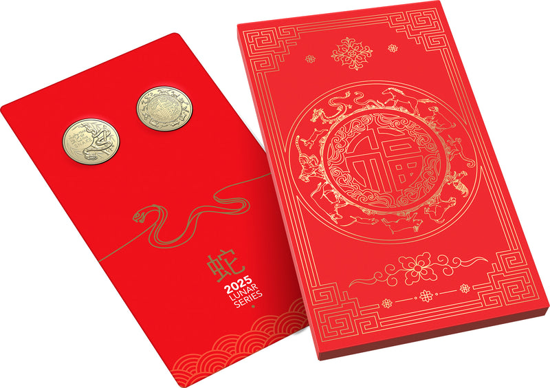 2025 Australia $1 Lunar Year of the Snake 2-Coin Set