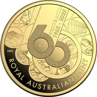 2025 $10 C Mintmark Gold Proof Coin - 60th Anniversary of the Royal Australian Mint