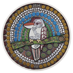 2024 Kookaburra Kaa Kaa 2oz Silver Antiqued Coloured Coin