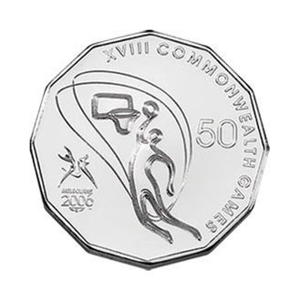 2006 50c Melbourne Commonwealth Games Uncirculated Coin - BasketBall