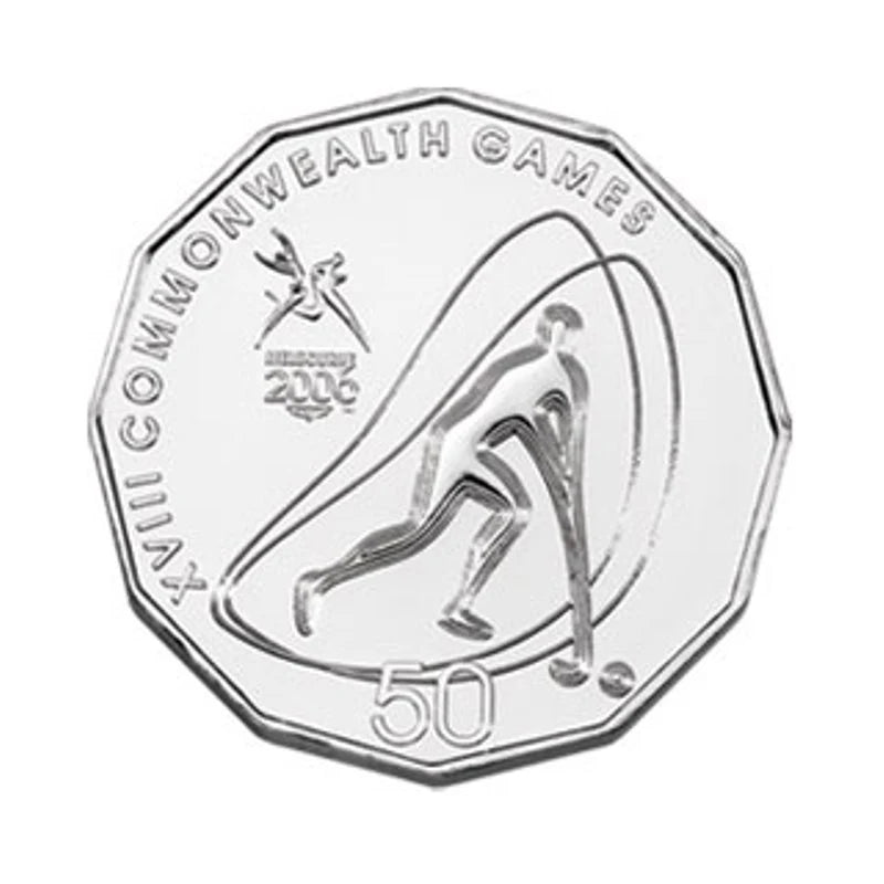 2006 50c Melbourne Commonwealth Games Uncirculated Coin - Hockey