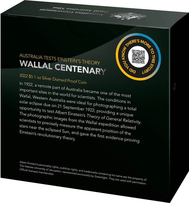 2022 Centenary of Wallal 1oz Silver Domed Proof Coin