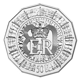 2006 50c Queen Elizabeth II 80th Birthday Uncirculated Coin