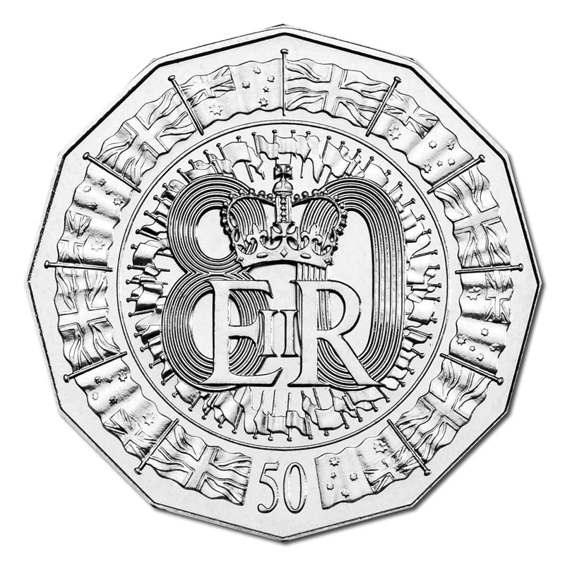 2006 50c Queen Elizabeth II 80th Birthday Uncirculated Coin