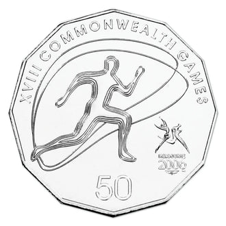 2006 50c Melbourne Commonwealth Games Uncirculated Coin - Athletics