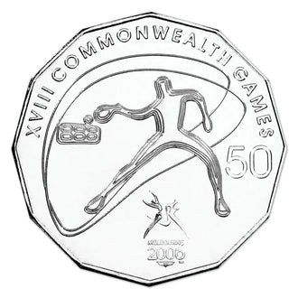 2006 50c Melbourne Commonwealth Games Uncirculated Coin - Table Tennis