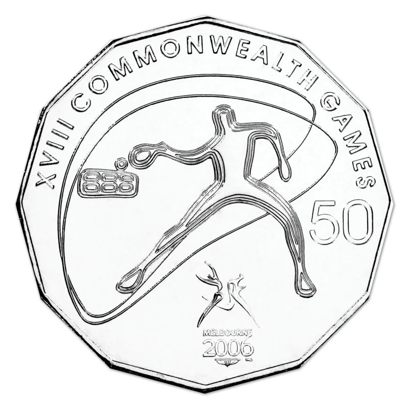 2006 50c Melbourne Commonwealth Games Uncirculated Coin - Table Tennis
