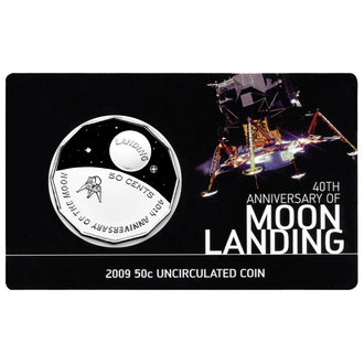 2009 50c Australia 40th Anniversary of the Moon Landing Uncirculated Coin