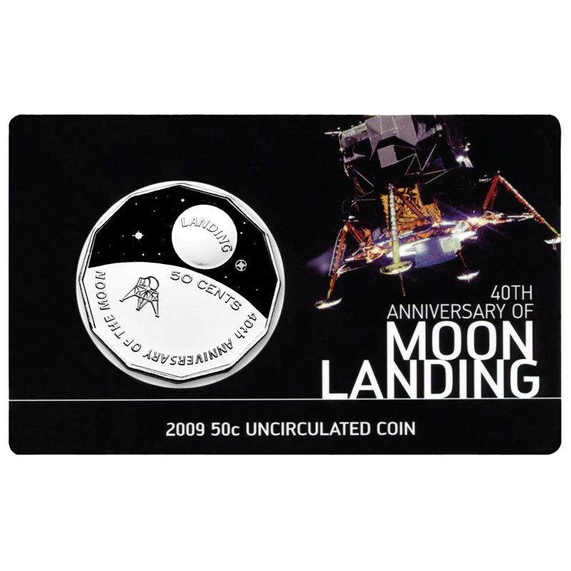 2009 50c Australia 40th Anniversary of the Moon Landing Uncirculated Coin