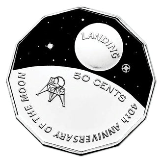 2009 50c Australia 40th Anniversary of the Moon Landing Uncirculated Coin