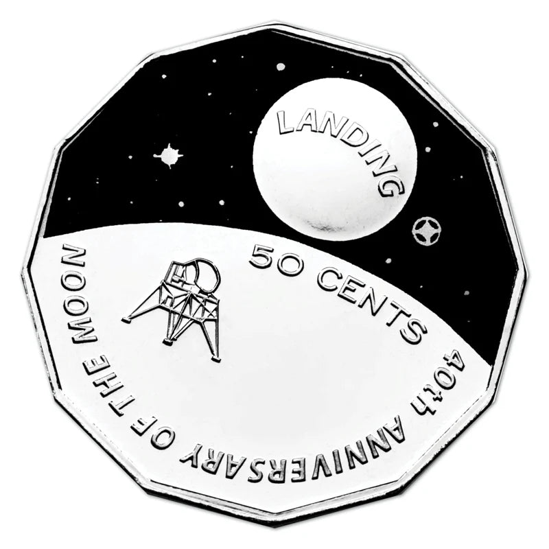 2009 50c Australia 40th Anniversary of the Moon Landing Uncirculated Coin