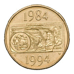 1994 $1 Australian Decade Dollar C Mint Mark Uncirculated Coin
