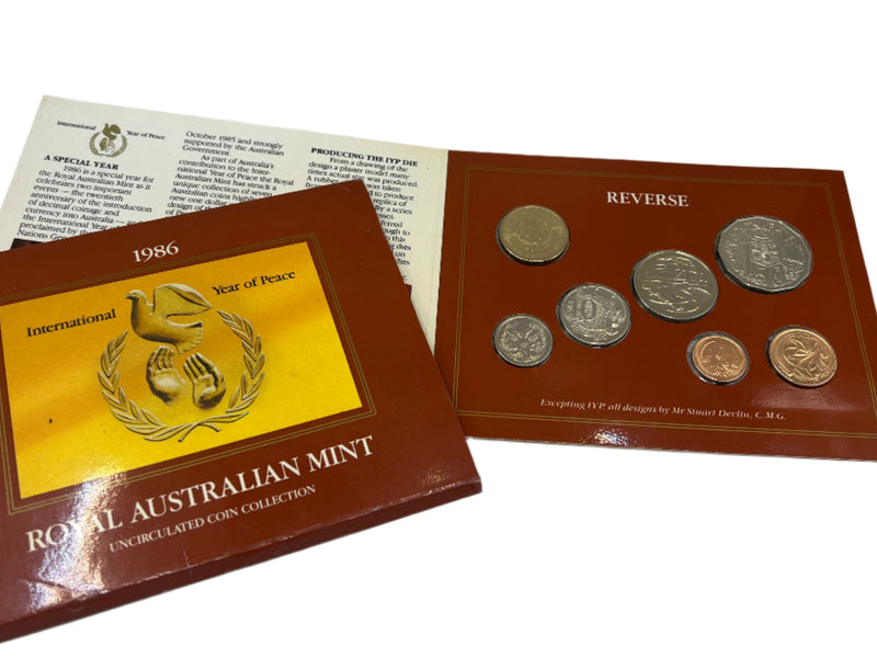 1986 Australian 7-Coin Mint Uncirculated Set