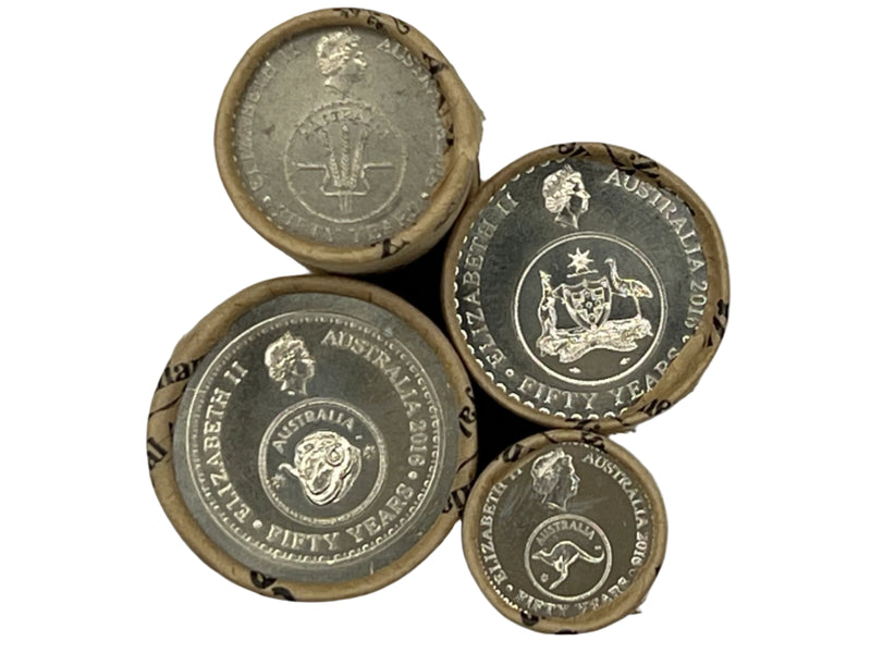 2016 Australian Changeover Mint Roll 5c,10c,20c,50c Set