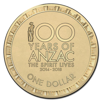 2014 Australian ANZAC 100 Years $1 Mint Roll