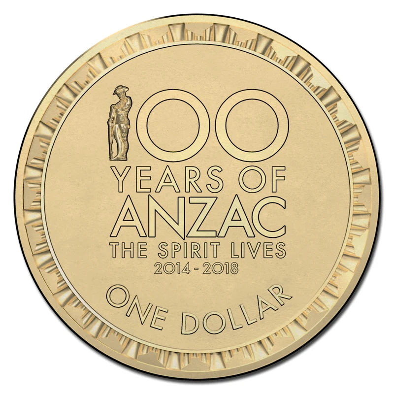 2014 Australian ANZAC 100 Years $1 Mint Roll