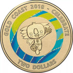 2018 $2 Gold Coast Commonwealth Games Coloured Circulated Coin - Celebrate