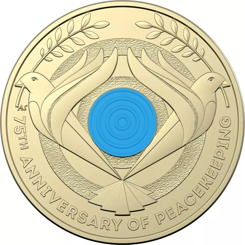 2022 $2 Australian 75th Anniversary of Peacekeeping Coloured Circulated Coin