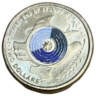 2020 $2 75th Anniversary End Of WWII Coloured Circulated Coin