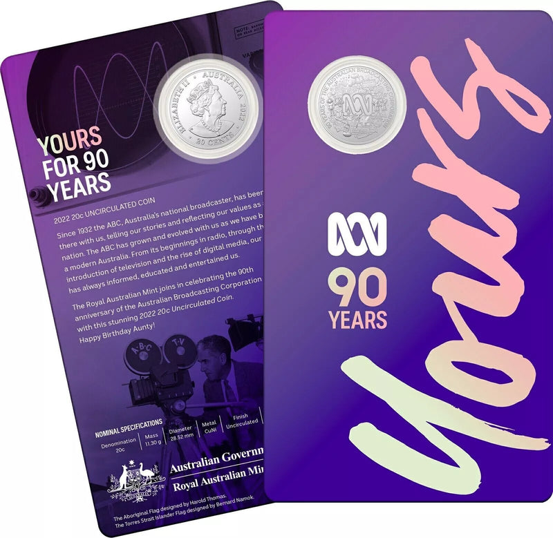2022 20c 90 Years Of The ABC Coin