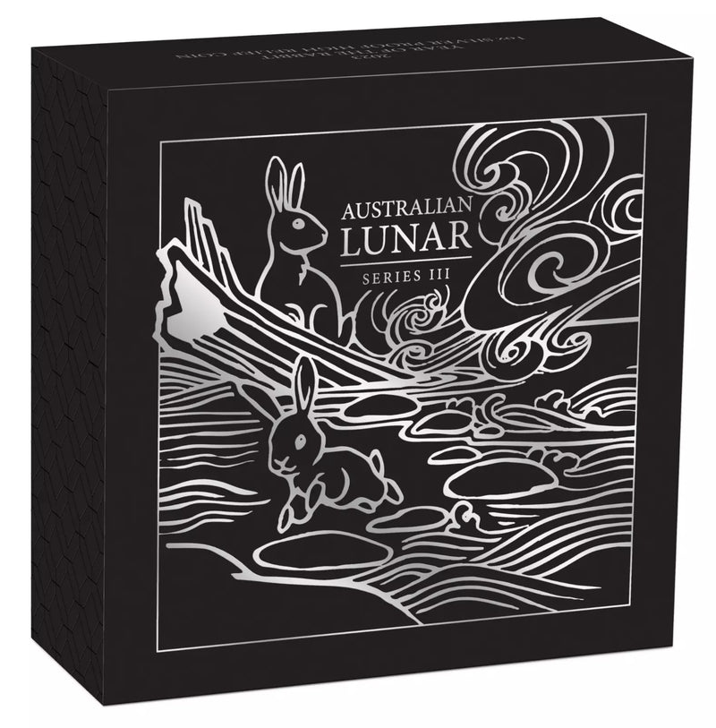 2023 Year of the Rabbit 1oz silver high relief coin