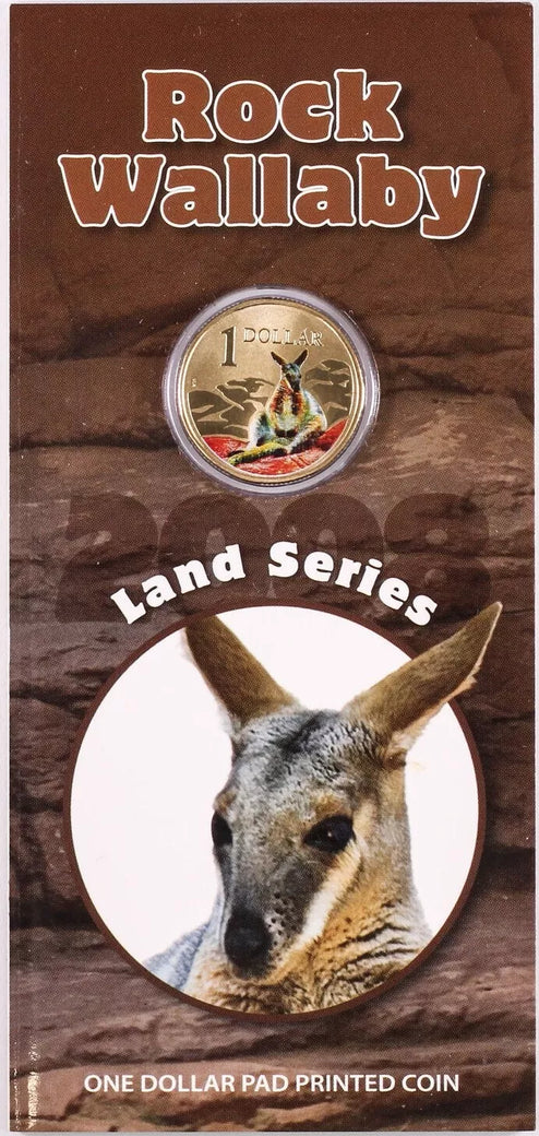 2008 $1 Australian Coloured Land Series Uncirculated Coin - Rock Wallaby